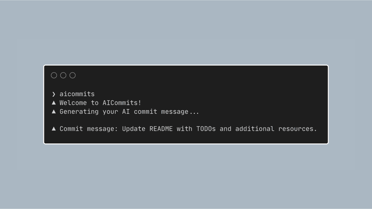 Save time generating your git commit message