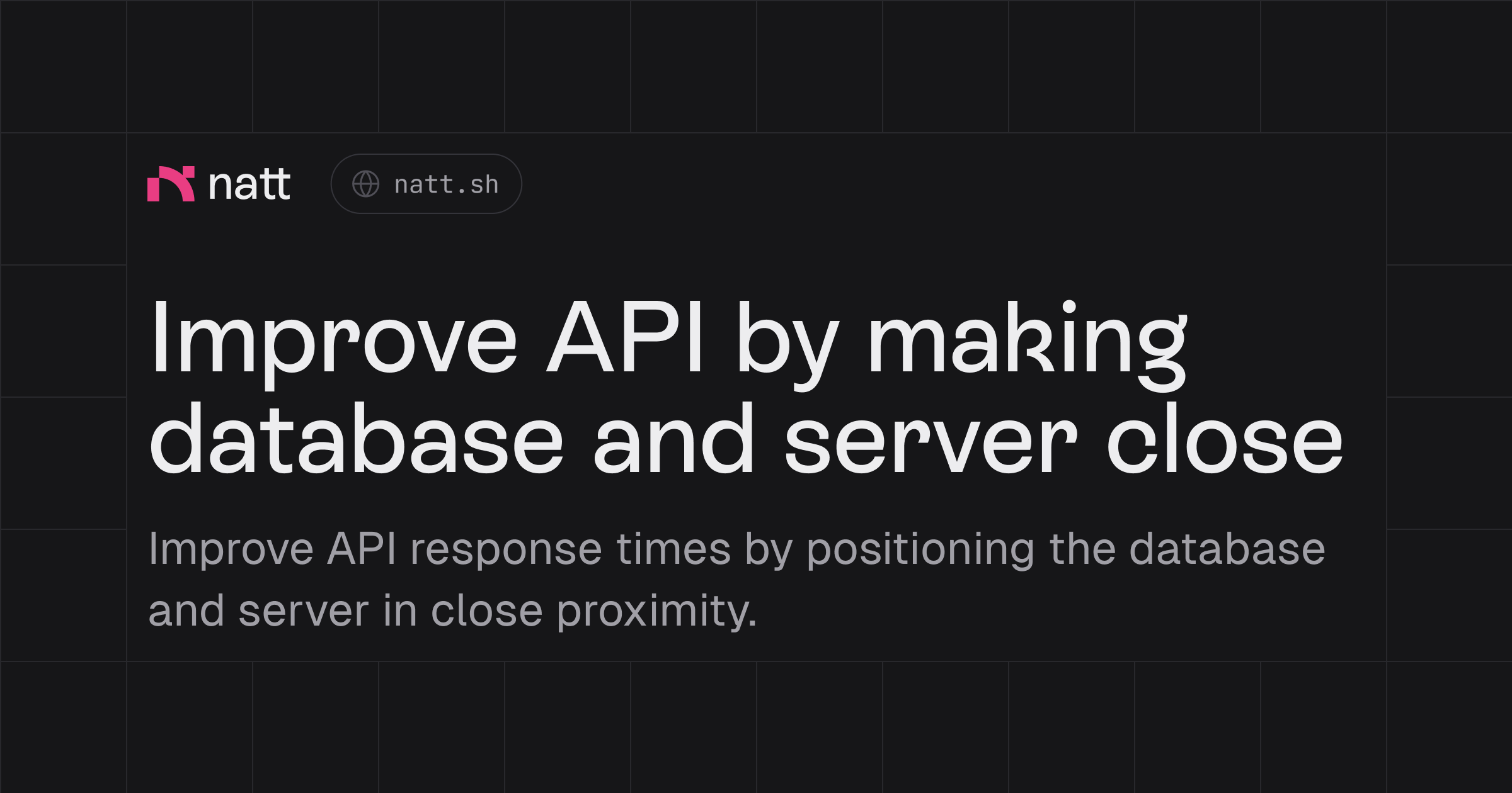 Speed up API endpoints by making database and server region closer